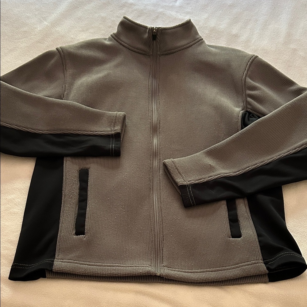 Alpine Design Gray Knit Full Zip Performance Jack… - image 3